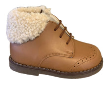 Shawn & Jeffery Tan Roble Leather Fur Booties