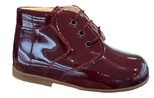 Shawn & Jeffery Baby Burgundy Patent Classic Leather Booties 113