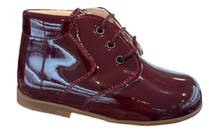 Shawn & Jeffery Baby Burgundy Patent Classic Leather Booties 113