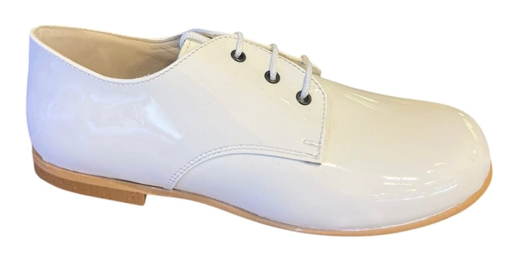 Shawn & Jeffery White Patent Leather Oxford Dress Shoes