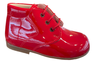 Shawn & Jeffery Baby Red Patent Classic Leather Booties 113