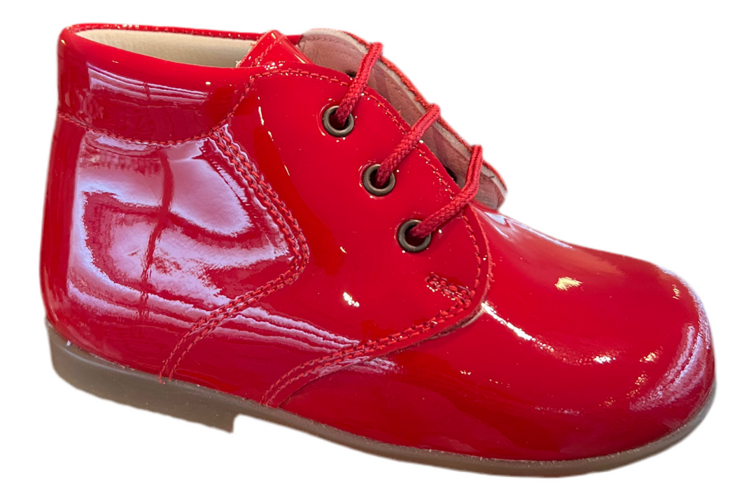 Shawn & Jeffery Baby Red Patent Classic Leather Booties 113