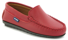 Atlanta Mocassin Red Grainy Leather Loafer