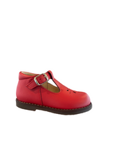 Shawn & Jeffery Red Leather Omega Baby 139 T Strap