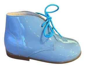 Shawn & Jeffery Baby Sky Blue Patent Leather Bootie