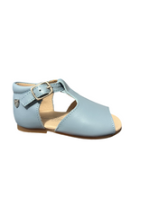 Venettini Pale Blue Cielo Sky Leather Baby Hightop Sandals