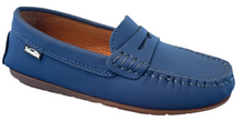 Venettini Reese Steel Shiny Leather Mocassin Loafer