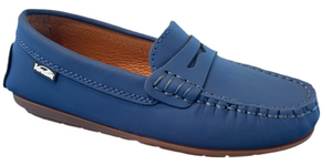 Venettini Reese Steel Shiny Leather Mocassin Loafer