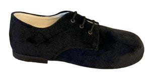 Shawn & Jeffery Velvet Black Leather Classic Oxford Dress Shoe