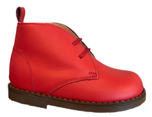 Shawn & Jeffery Red Leather Lace up Booties 118