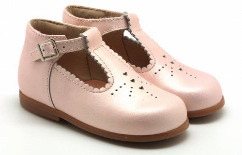 Beberlis Pink Aries Opalo Designed Leather Baby High Top TStrap