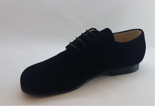 Beberlis Black Velvet Oxford Dress Shoes