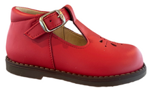 Shawn & Jeffery Red Leather Omega Baby 139 T Strap