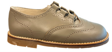 Shawn & Jeffrey Taupe Topo Leather Omega Oxford Shoe