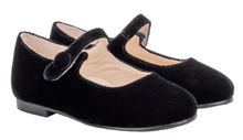 Beberlis Girls Black Velvet Mary Jane Shoes