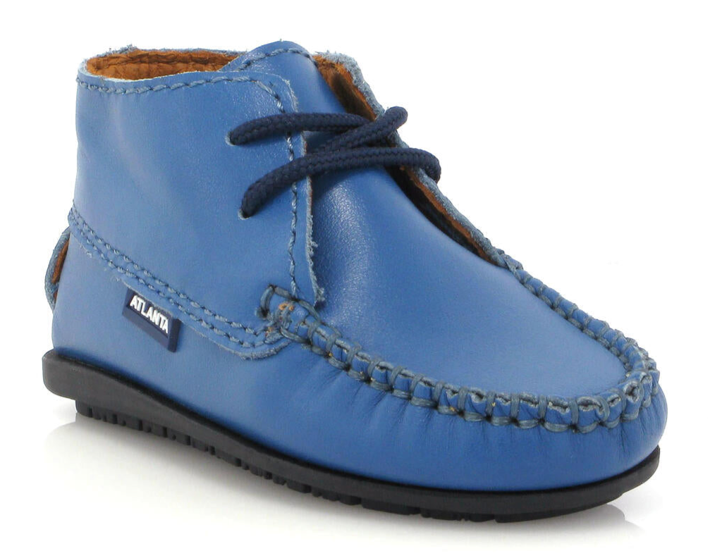 Atlanta Baby Blue Ocean Smooth Leather Bootie