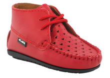 Atlanta Baby Red Smooth Heart Leather Bootie
