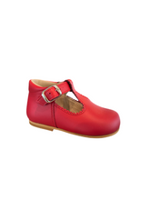 Shawn & Jeffery Red Leather Baby T Strap 114
