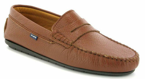 Atlanta Tan Luggage Cuoio Leather Moccasin Penny Loafer.