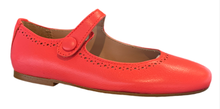 Papanatas Eli Girls Coral Leather Mary Jane