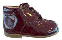 Shawn & Jeffery Burgundy Patent Leather Baby Bootie