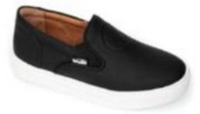 Venettini Skyler Black Gum Slipon Leather Sneaker Shoe