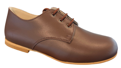 Shawn & Jeffery Brandy Brown Leather Classic Oxford Dress Shoe
