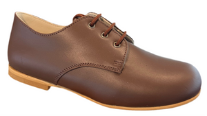Shawn & Jeffery Brandy Brown Leather Classic Oxford Dress Shoe