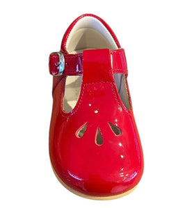 Shawn & Jeffrey Red Patent Leather T Strap Shoe