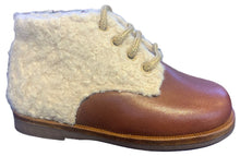 Beberlis Tan Roble Leather Fur Baby Bootie