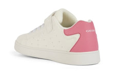 Geox White Fuchsia Eclyper Velcro Sneakers