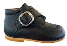 Shawn & Jeffery Baby Black Leather 136 Velcro Design Booties