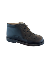 Shawn & Jeffery Black Leather Design 115 Lace up Booties