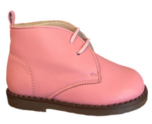 Shawn & Jeffery Coral Oslo Pink Lace up Leather Booties 118