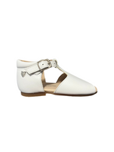 Venettini White Leather Baby Hightop Sandals