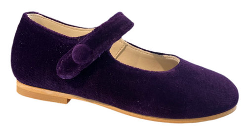 Shawn & Jeffery Lila Purple Velvet Mary Jane