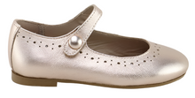 Papanatas Girls Etoile Gold Leather Mary Jane
