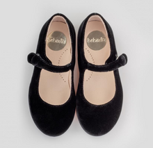 Beberlis Girls Black Velvet Mary Jane Shoes