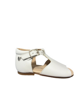 Venettini White Leather Baby Hightop Sandals
