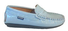 Altanta Mocassin Blue Sky Patent Leather Penny Loafer