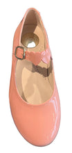 Beberlis Heart Designed Strap Peach Patent Leather Mary Jane