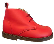 Shawn & Jeffery Red Leather Lace up Booties 118