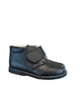 Shawn & Jeffery Black Leather 135 Velcro Booties