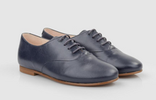 Beberlis Catina Azul Navy Leather Oxford Dress Shoes