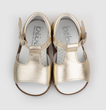 Beberlis Gold Leather Leather Baby Hightop Sandals