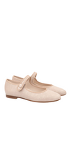 Beberlis Raffia Viena Nude Leather Mary Jane