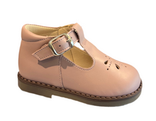 Shawn & Jeffery Pink Rosa Palo Leather Omega Baby 139 T Strap