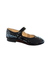 Shawn & Jeffery Black Patent Leather Wingtip Button Mary Jane
