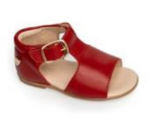 Venettini Red Leather Baby Hightop Sandals