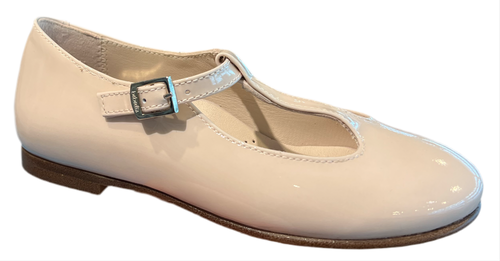 Beberlis Girls Maquilliaje Pink Patent Leather T-Strap